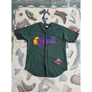 Vintage-Style Disney Winnie The Pooh Baseball Jersey Green Size L